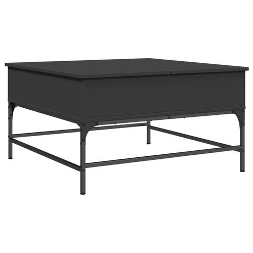 Sofabord 80x80x45 cm konstrueret træ og metal sort