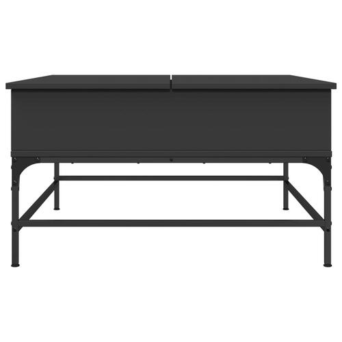 Sofabord 80x80x45 cm konstrueret træ og metal sort