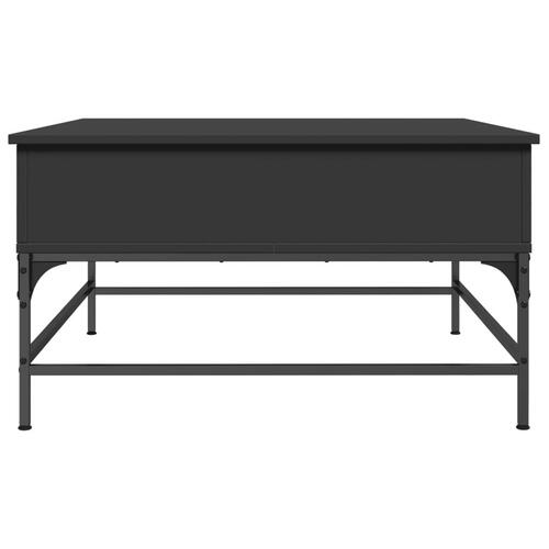 Sofabord 80x80x45 cm konstrueret træ og metal sort