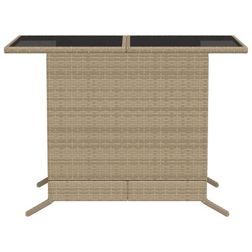 Bistrosæt til haven 3 dele med hynder polyrattan blandet beige