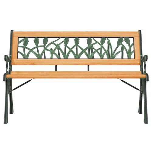 Havebænk 116 cm massivt grantræ og stål