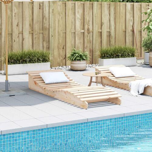 Liggestol 205x70x31,5 cm massivt fyrretræ