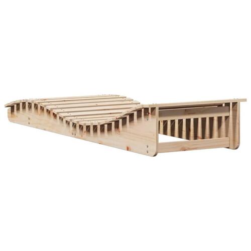 Liggestol 205x70x31,5 cm massivt fyrretræ