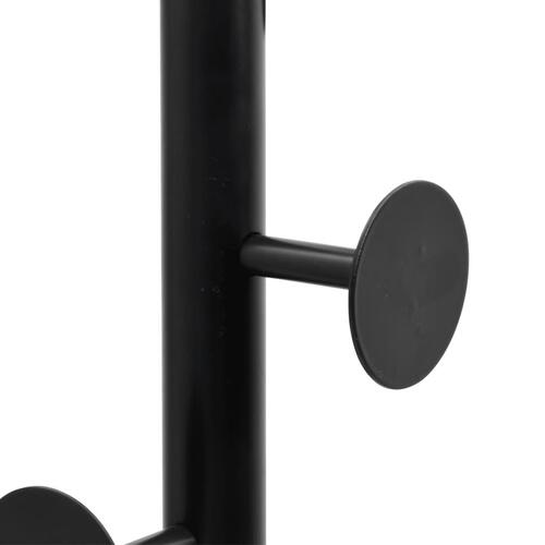Stumtjener 176 cm pulverlakeret jern sort