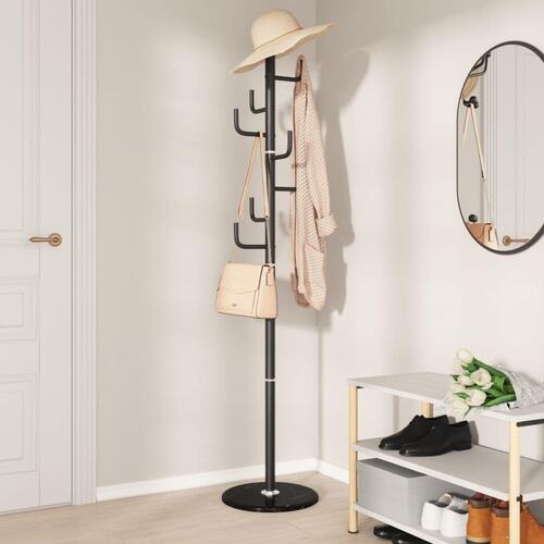 Stumtjener 183 cm pulverlakeret jern sort