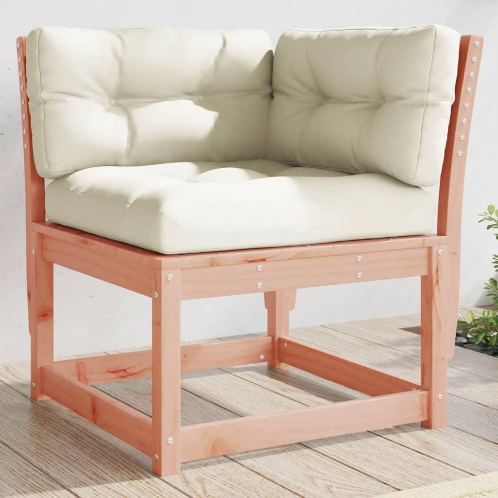 Hjørnemodul til sofa 73x73x78 cm m. hynder massivt douglasgran