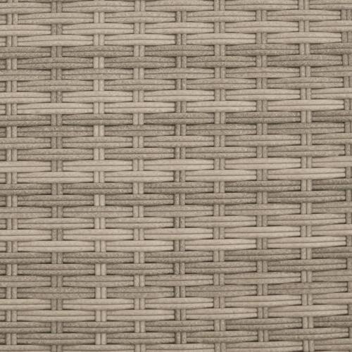 Loungesofa med hynder polyrattan lysegrå