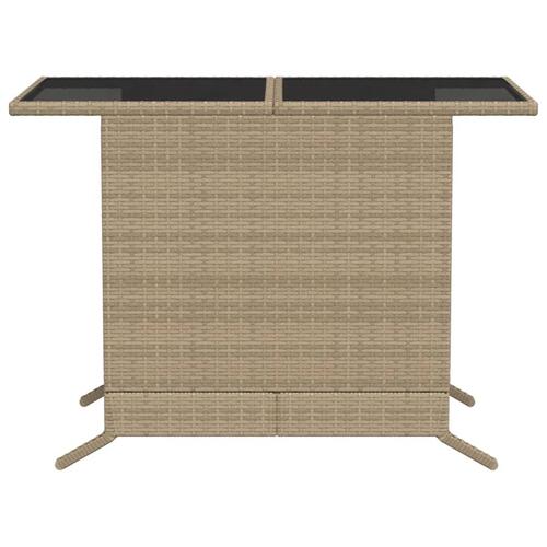 Bistrosæt til haven 3 dele med hynder polyrattan beige
