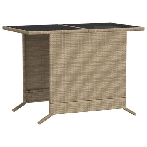 Bistrosæt til haven 3 dele med hynder polyrattan beige