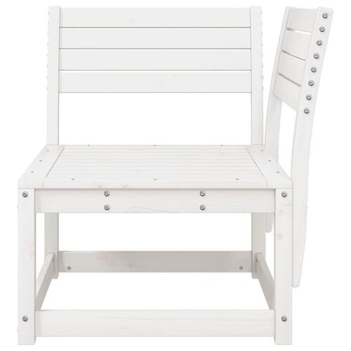 Hjørnemodul til havesofa 73x73x78 cm massivt fyrretræ hvid
