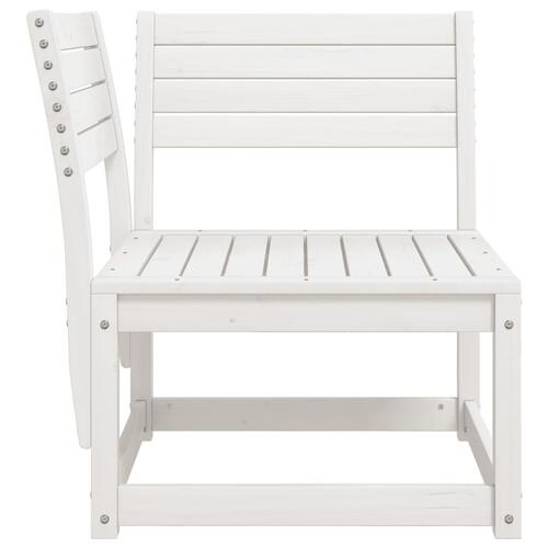 Hjørnemodul til havesofa 73x73x78 cm massivt fyrretræ hvid