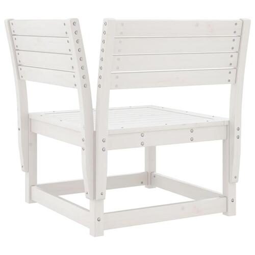 Hjørnemodul til havesofa 73x73x78 cm massivt fyrretræ hvid