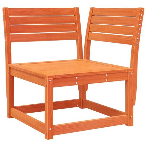 Hjørnemodul til havesofa 73x73x78 cm m. hynder massivt fyr brun