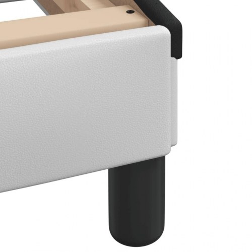 Sengeramme Dover 80x200 cm kunstlæder hvid og sort