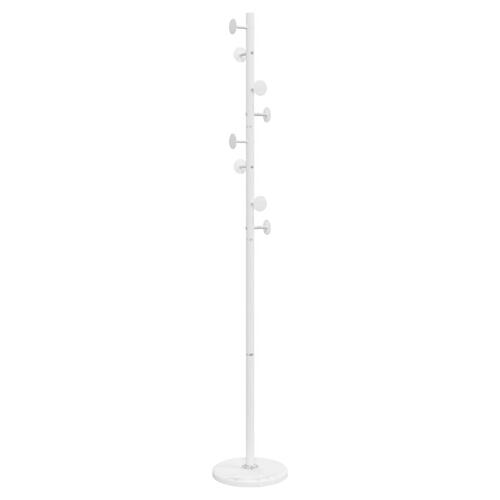 Stumtjener 176 cm pulverlakeret jern hvid