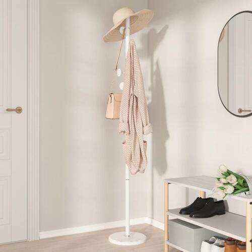Stumtjener 176 cm pulverlakeret jern hvid