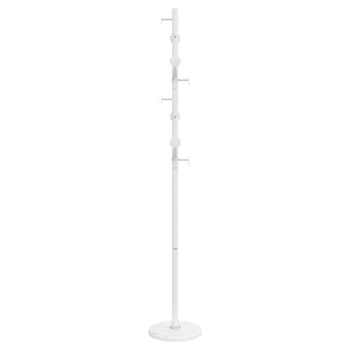 Stumtjener 176 cm pulverlakeret jern hvid