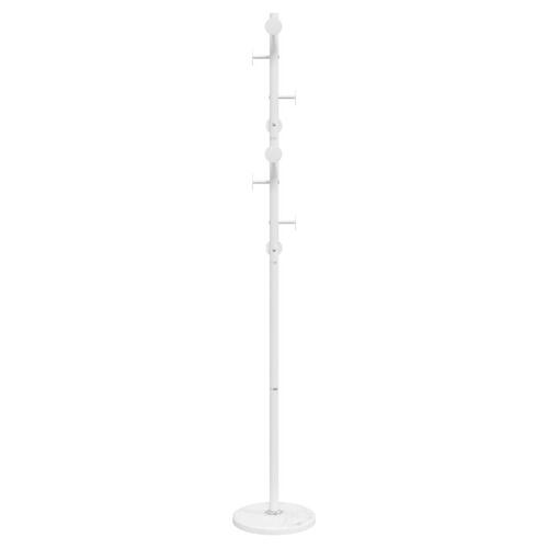 Stumtjener 176 cm pulverlakeret jern hvid