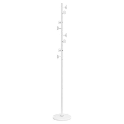 Stumtjener 176 cm pulverlakeret jern hvid