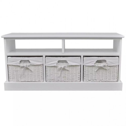 Opbevaringsbænk Aarau hvid