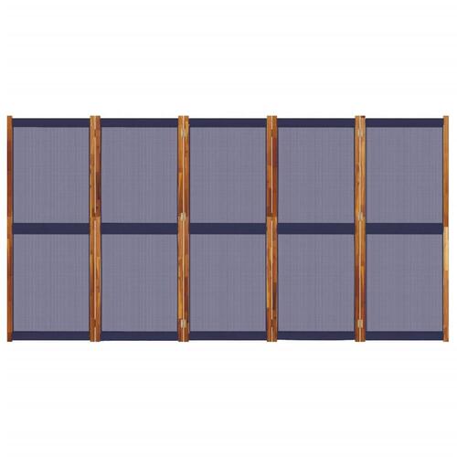 5-panels rumdeler 350 x 180 cm mørkeblå