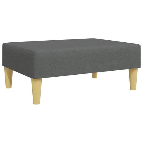 Fodskammel 77x55x31 cm stof mørkegrå