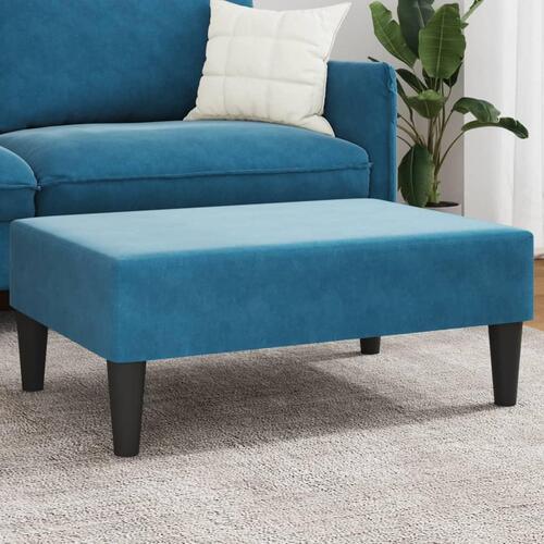 Fodskammel 77x55x31 cm velour blå