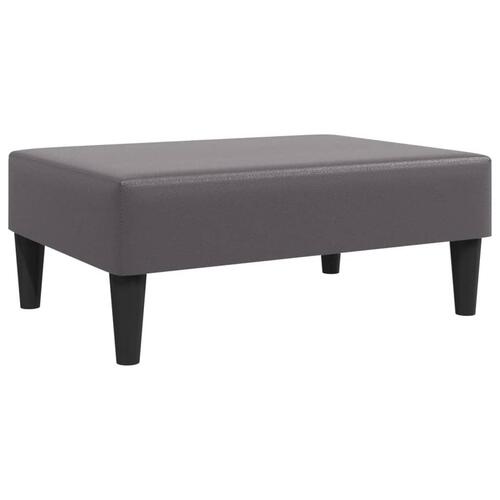 Fodskammel 77x55x31 cm kunstlæder grå