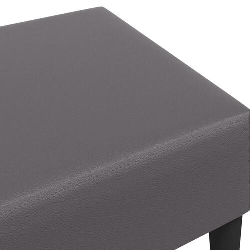 Fodskammel 77x55x31 cm kunstlæder grå