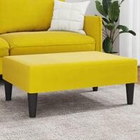 Fodskammel 77x55x31 cm velour gul