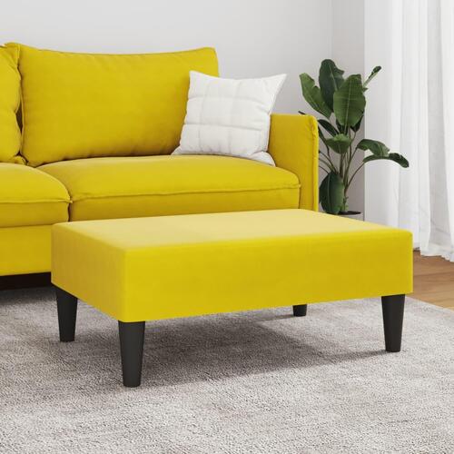 Fodskammel 77x55x31 cm velour gul
