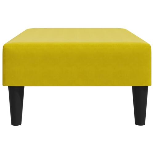 Fodskammel 77x55x31 cm velour gul