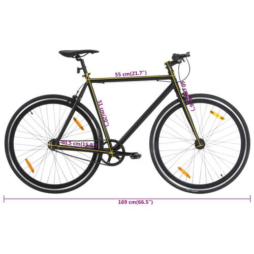 Cykel 1 gear 700c 51 cm sort