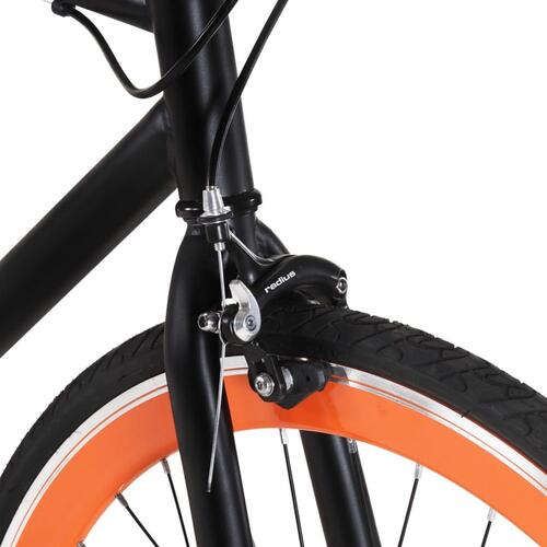 Cykel 1 gear 700c 59 cm sort og orange