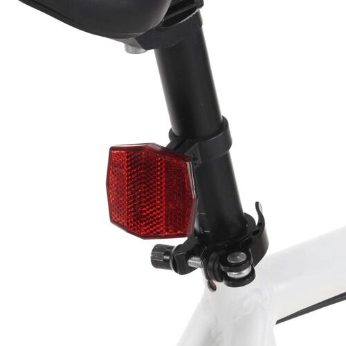 Cykel 1 gear 700c 55 cm hvid og grøn