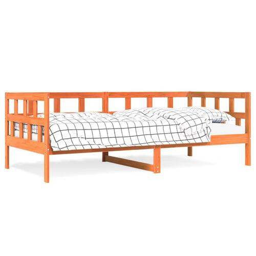 Daybed 90x190 cm massivt fyrretræ gyldenbrun