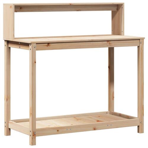 Plantebord med hylder 108x50x109,5 cm massivt fyrretræ