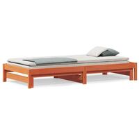 Daybed med udtræk 90x190 cm massivt fyrretræ gyldenbrun