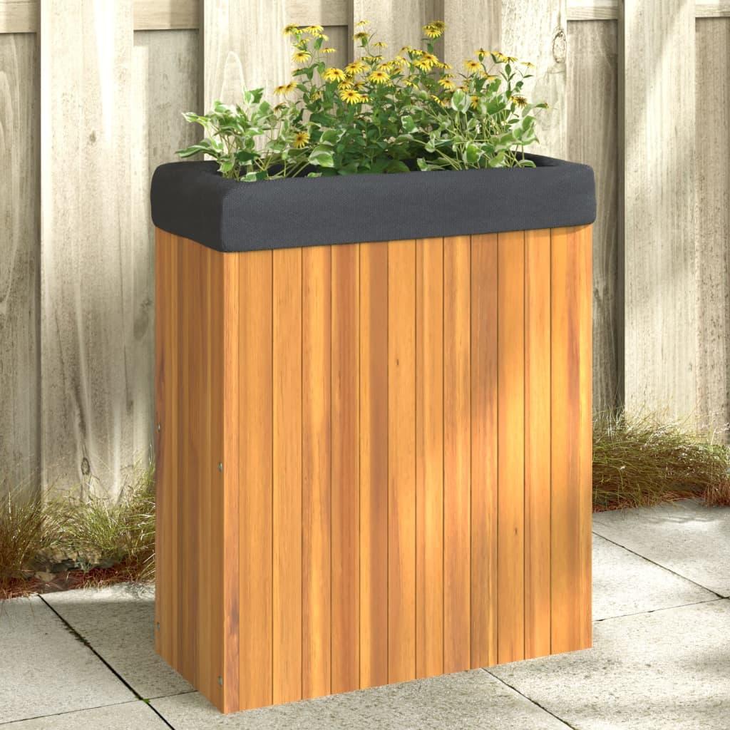Plantekasse 59x27,5x70 cm massivt akacietræ