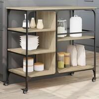 Køkkenvogn 100x45x89,5 cm konstrueret træ sonoma-eg