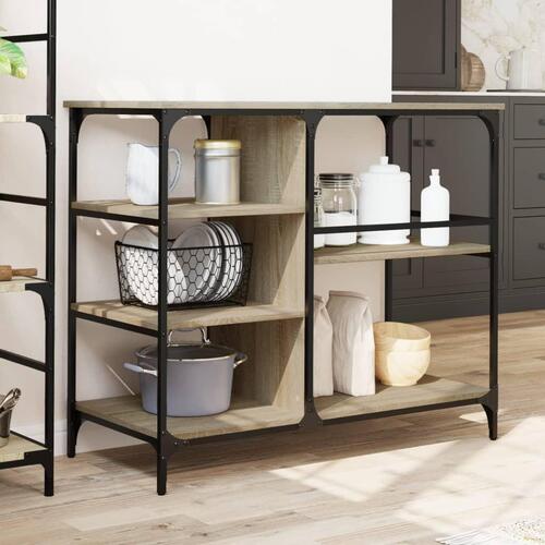 Køkkenvogn 100x45x89,5 cm konstrueret træ sonoma-eg