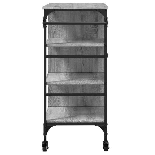 Køkkenvogn 87,5x38,5x84,5 cm konstrueret træ grå sonoma-eg