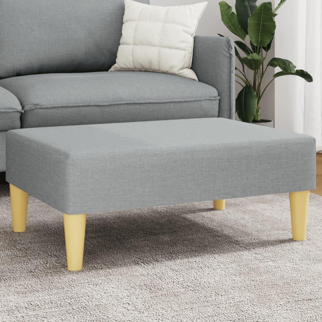 Fodskammel 77x55x31 cm stof lysegrå