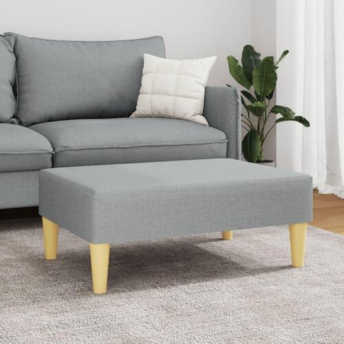 Fodskammel 77x55x31 cm stof lysegrå