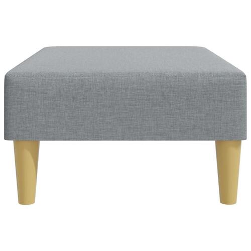 Fodskammel 77x55x31 cm stof lysegrå