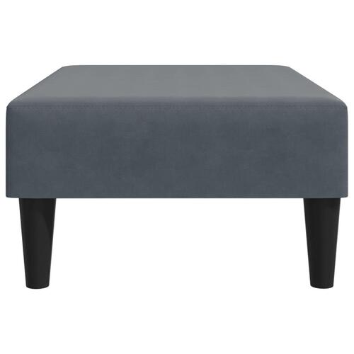 Fodskammel 77x55x31 cm velour mørkegrå
