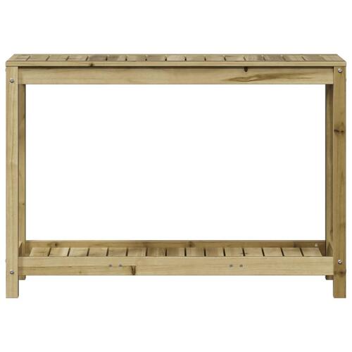 Plantebord med hylde 108x35x75 cm imprægneret fyrretræ