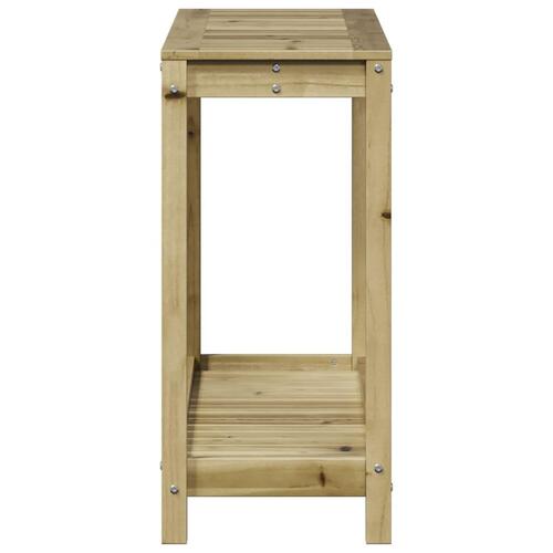 Plantebord med hylde 108x35x75 cm imprægneret fyrretræ