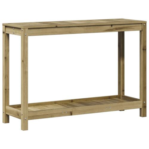 Plantebord med hylde 108x35x75 cm imprægneret fyrretræ