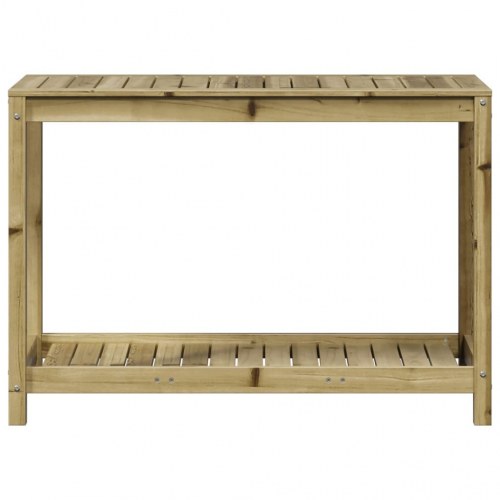 Plantebord med hylde 108x50x75 cm imprægneret fyrretræ